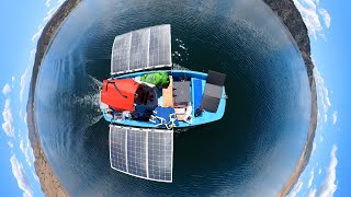 72hrs On My Unlimited Range Solar Boat [upl. by Ardine]