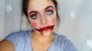 Muñeca diabólica  Chelsea Smile  HALLOWEEN MAKEUP 3 [upl. by Annawal]