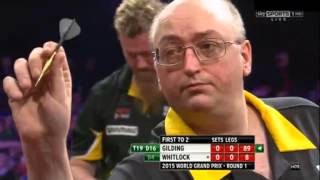 PDC World Grand Prix 2015  First Round  Simon Whitlock vs Andrew Gilding 12 [upl. by Arateehc166]