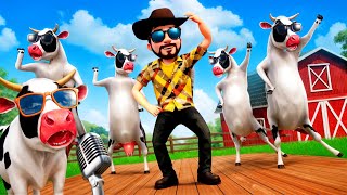 Funny Cow Dance Party  Cow Song amp Hilarious Cow Videos 2024 [upl. by Schwenk678]