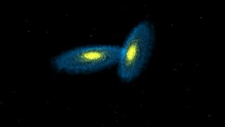 A Galactic Smash Hit Galaxy Collision Simulation [upl. by Haeluj]