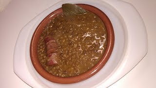 LENTEJAS RIOJANA  Receta Tradicional de la Cocina Española [upl. by Ryun]