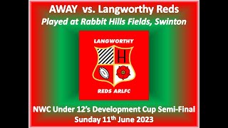 Halton Farnworth Hornets U12s vs Langworthy Reds  11th June 2023 [upl. by Ahserkal188]