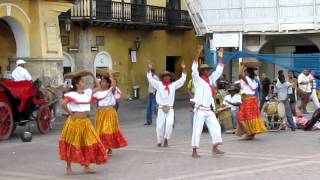 Traditional Dancing in Cartagena Colombia  Cumbia [upl. by Obara]