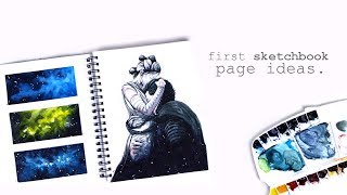 7 Ideas for the First Page in Your Sketchbook [upl. by Lepp]