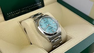 2023 ‘October Registered’  Rolex Oyster Perpetual Turquoise Dial 36mm Oyster Steel New  Unworn [upl. by Eachern]