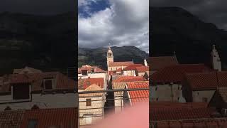 View over Korcula old town [upl. by Ecirtaemed]