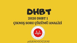 2020 DHBT 1 ÇIKMIŞ SORU ÇÖZÜMÜ ANALİZİ [upl. by Aihc]