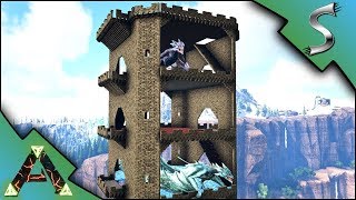 THE WYVERN TOWER CASTLE BUILDING  Ark RAGNAROK DLC Gameplay E40 [upl. by Yenffit250]