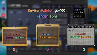 Valeton gp100  Fender tone Tweed Deluxe  59 Bassman  65 Twin ReverbRoomstudio9 [upl. by Turmel]