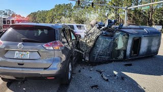 TWO CARS TOTALED IN CRASH [upl. by Taam981]