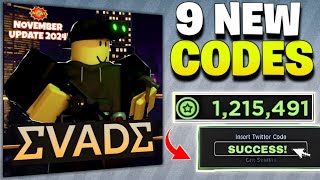 💥FRESH💥EVADE CODES 2024  NOVEMBER UPDATE  100 WORKING CODES  ROBLOX EVADE CODES 2024 [upl. by Assirim127]