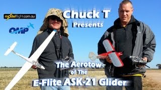 Eflite ASK21 Aerotow with the Carbon Cub [upl. by Morse505]