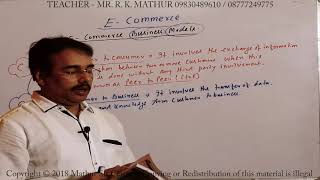 What is ECommerce Business Models Major activities of ECommerce  Business Studies  Mathur Sir [upl. by Lechar449]