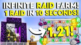 BEST INFINITE 121 RAID FARM Minecraft Tutorial  1 RAID IN 10S [upl. by Nisse]