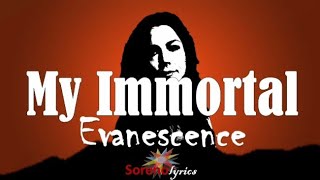 Evanescence  My Immortal Lyrics Video🎵🎵 [upl. by Allianora]