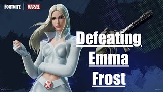 Defeating Emma Frost AS Emma Frost Fortnite  Season 4 [upl. by Aseela433]