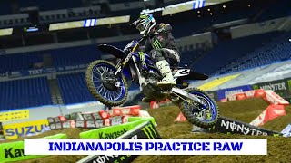 Indianapolis RAW Practice  Supercross 2024 ft Tomac Roczen Webb  Sexton amp more [upl. by Xylon]