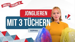 Jonglieren mit 3 Tüchern  Tutorial  Jongliertücher  Jonglierversandde [upl. by Gnouhk505]