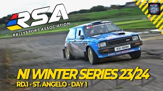 RSA NI Winter Series 2324  Rd1  St Angelo  Day 1  The Rally Cars [upl. by Nudd498]