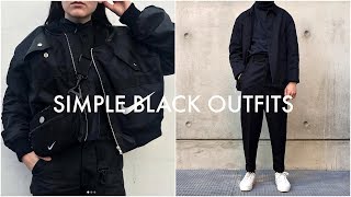 3 SIMPLE BLACK OUTFITS  Lookbook  Streetwear  Mens Fashion  Daniel Simmons [upl. by Aicnetroh]