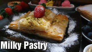 Milky Pastry Recipe Sütlü Laz Börek Tarifi Galaktoboureko [upl. by Socin98]