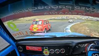 Mk2 Escort vs Mini Baskerville Raceway [upl. by Nothsa]