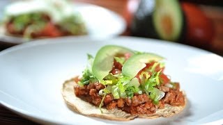 Tostadas de picadillo  Recetas de cocina mexicana  Como cocinar  Mexican tostada recipe [upl. by Valenba]