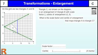 Enlargement Transformation whole number Scale factor GCSE Maths revision Exam paper practice amp help [upl. by Lindon]