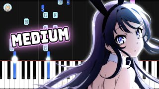 quotFukashigi no Cartequot  Seishun Buta Yarou wa Bunny Girl Senpai ED  MEDIUM Piano Tutorial amp Sheets [upl. by Nodyl]