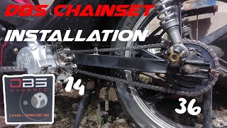 DBS Chainset  Paano magpalit ng chainset ng motor  14  36 Combination  Sai [upl. by Thoma]