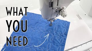 How to Free Motion Quilt for Beginners on a Regular Machine What You Need Basting amp Machine Setup [upl. by Burger]