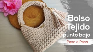 🔥Bolso Tejido a crochet Tendencia Punto centrado paso a paso [upl. by Crutcher]