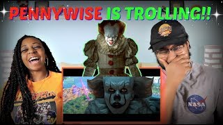 Azerrz quotPENNYWISE IN FORTNITE IT Chapter 2 Voice Trollingquot REACTION  MOVIE REVIEW [upl. by Derek490]