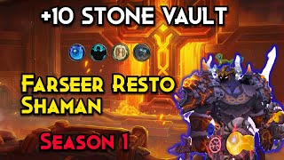 Farseer Resto Shaman  10 Stone Vault  worldofwarcraft thewarwithin mythicplus [upl. by Brom]