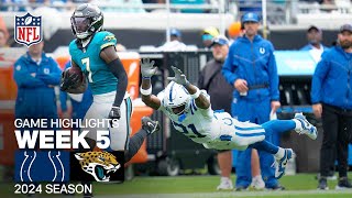 Indianapolis Colts vs Jacksonville Jaguars  2024 Week 5 Game Highlights [upl. by Ahsaeit]