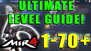 MIR4  ULTIMATE LEVELING GUIDE Best Tips and Tricks for Level 170 Where to Level [upl. by Airalednac]