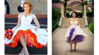 Tea Length Wedding Dresses with Color [upl. by Mario915]