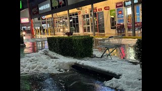 Wild weather lashes Queensland with rainstorms bringing down ceilings and hail falling like snow [upl. by Vel]