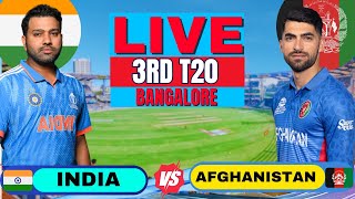 🔴 India vs Afghanistan T20 Live Match today  IND vs AFG 3rd T20 Live Score amp Commentary [upl. by Htebarual]