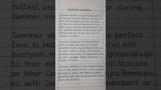 essay on summer vacation in englishsummervacation essaywriting handwriting essay [upl. by Akeret839]