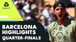 Alcaraz vs Tsitsipas EPIC Ruud amp Schwartzman Feature  Barcelona 2022 QuarterFinal Highlights [upl. by Norma345]