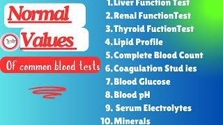 MLTquestionworld Laboratory Normal Values [upl. by Ardnoet]