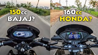 Riding 2024 Bajaj Pulsar 150 amp Honda SP 160 Which one Feels Better on Road [upl. by Otrebla400]