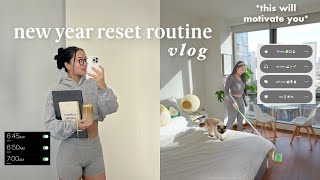 RESET ROUTINE FOR 2024🌱 how to reset for the new year goal plan be productive amp stay motivated [upl. by Ahtenak]