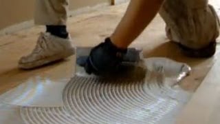 Glue Down Hardwood Flooring on Plywood Unfinished Hardwood Floor Installation Mryoucandoityourself [upl. by Conti]