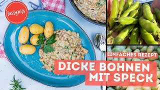 Dicke Bohnen mit Speck amp Zwiebeln  Deftiges Rezept von meiner Oma [upl. by Annahael]