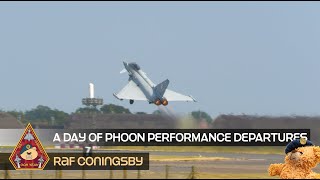 FEEL THE POWER A DAY OF TYPHOON PERFORMANCE TAKE OFFS ROLLS ROYCE EJ200 ENGINES • RAF CONINGSBY [upl. by Viveca]