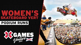 Women’s Skateboard Vert Top 3 Runs  X Games Ventura 2024 [upl. by Longtin]