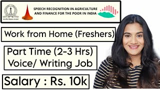 Part Time Work from Home for Undergraduates Graduates Freshers  Any Age  WFH Jobs all India [upl. by Drew]